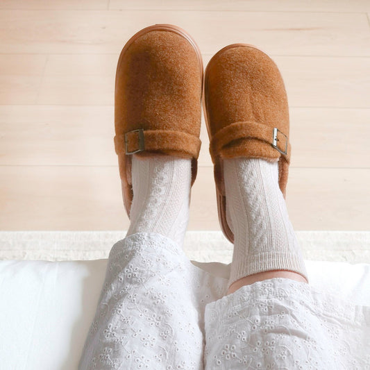 Ava Fuzzy Platform Slippers