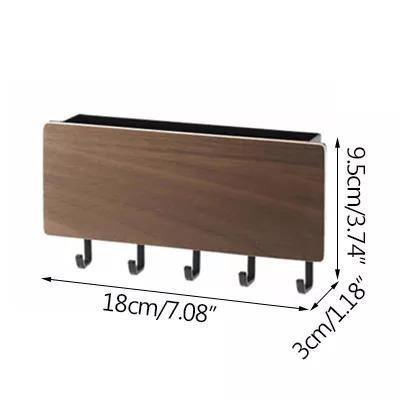 Wall-Mounted Wooden Storage Rack Key Hanger