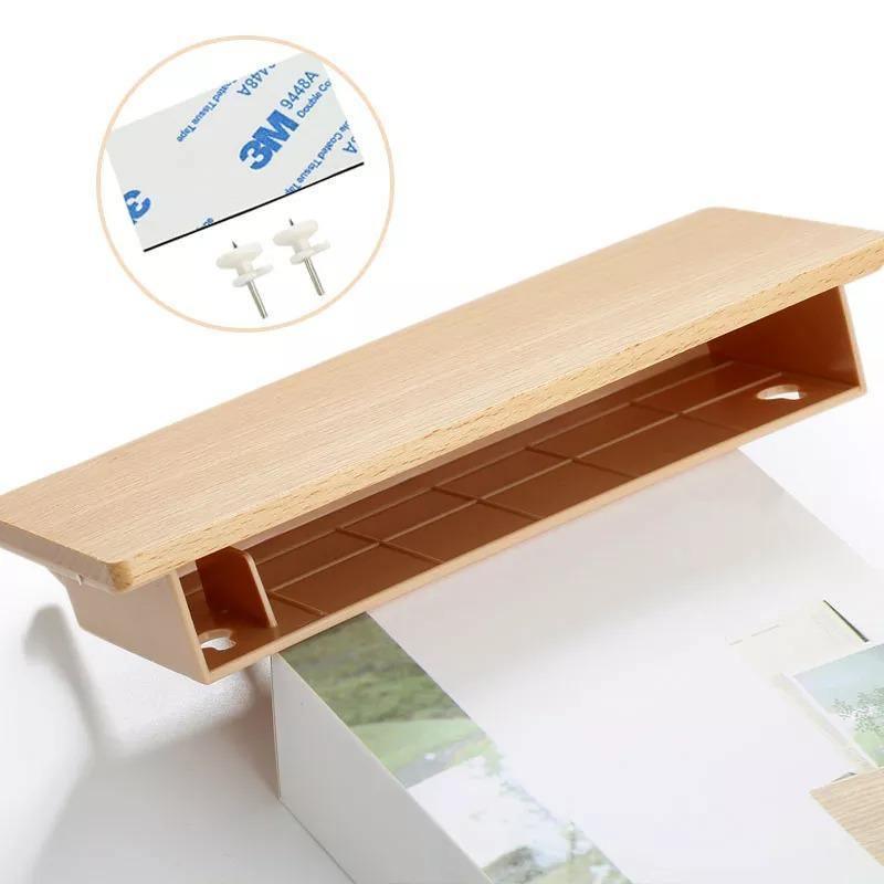 Wall-Mounted Wooden Storage Rack Key Hanger