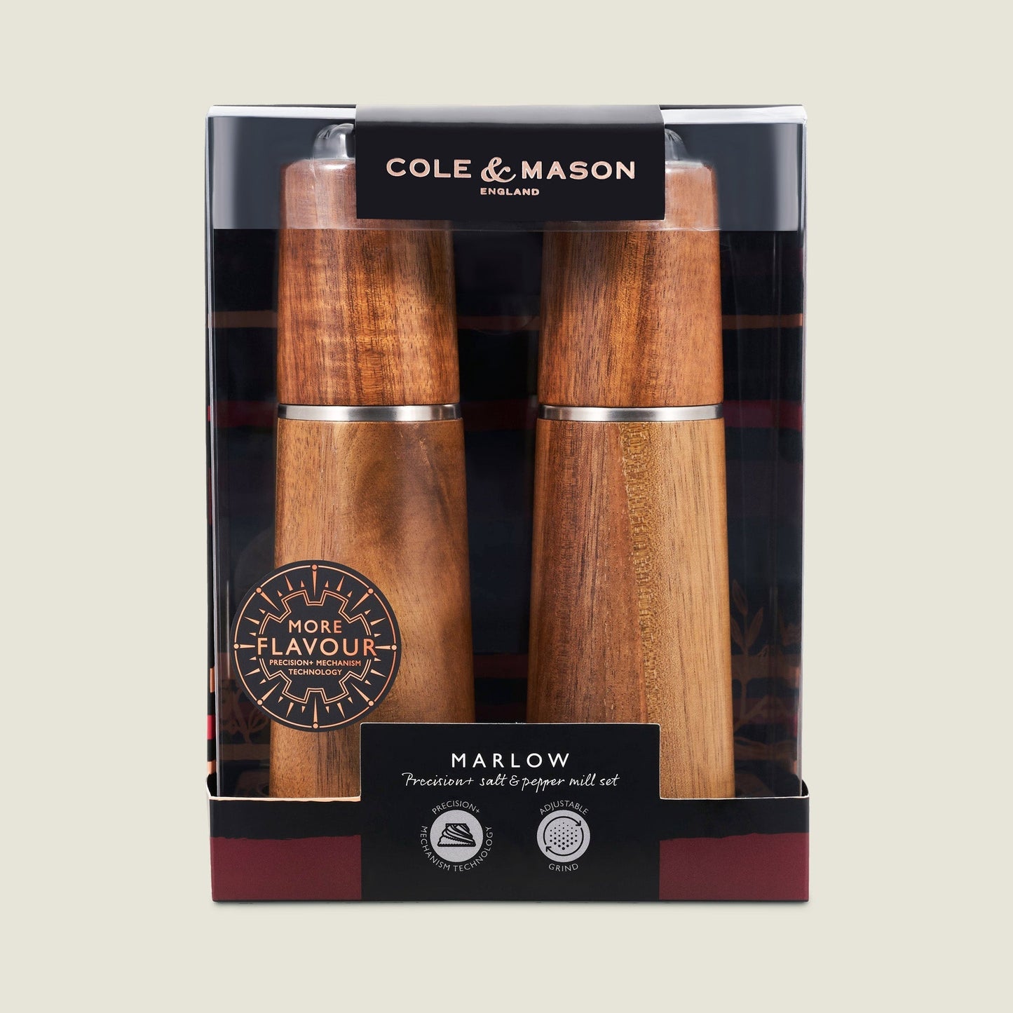 Cole & Mason Marlow Natural Acacia Salt & Pepper Mills