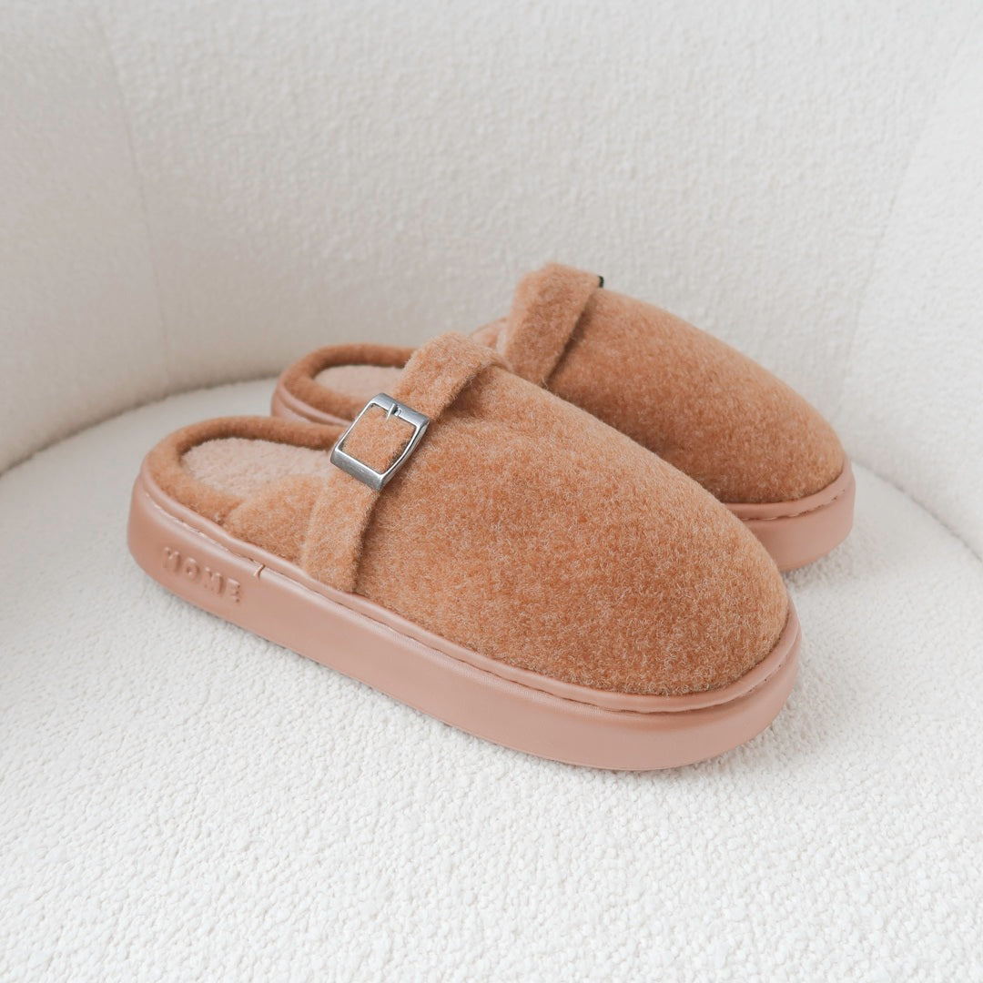 Ava Fuzzy Platform Slippers