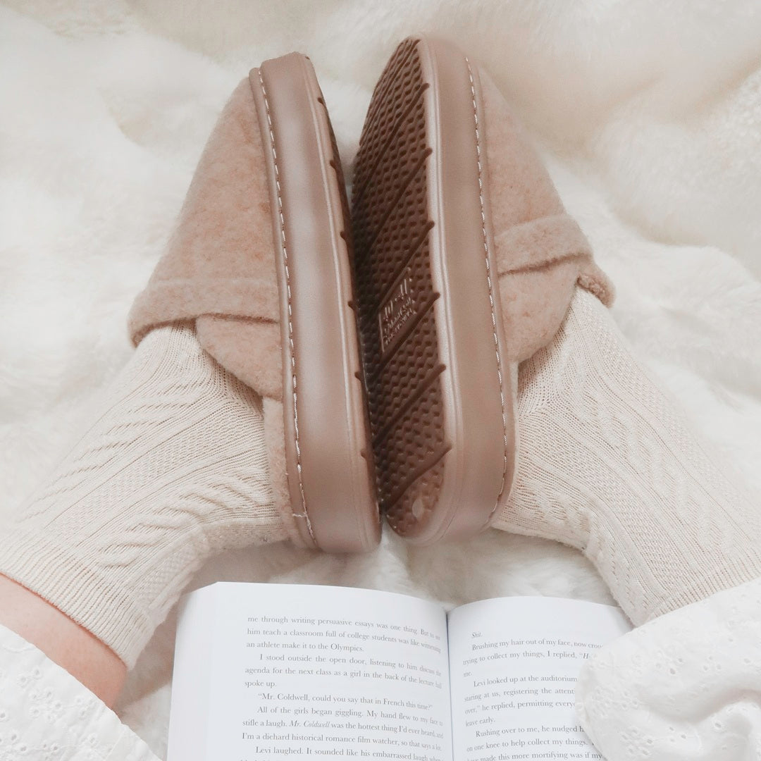 Ava Fuzzy Platform Slippers