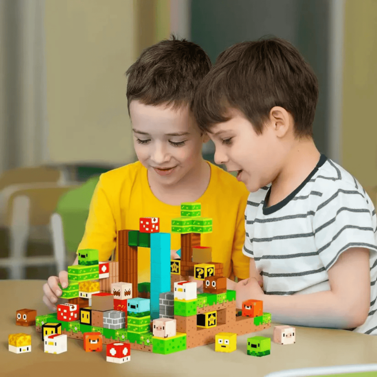 מיינקראפט - סופר מריו 100 קוביות מגנטיות