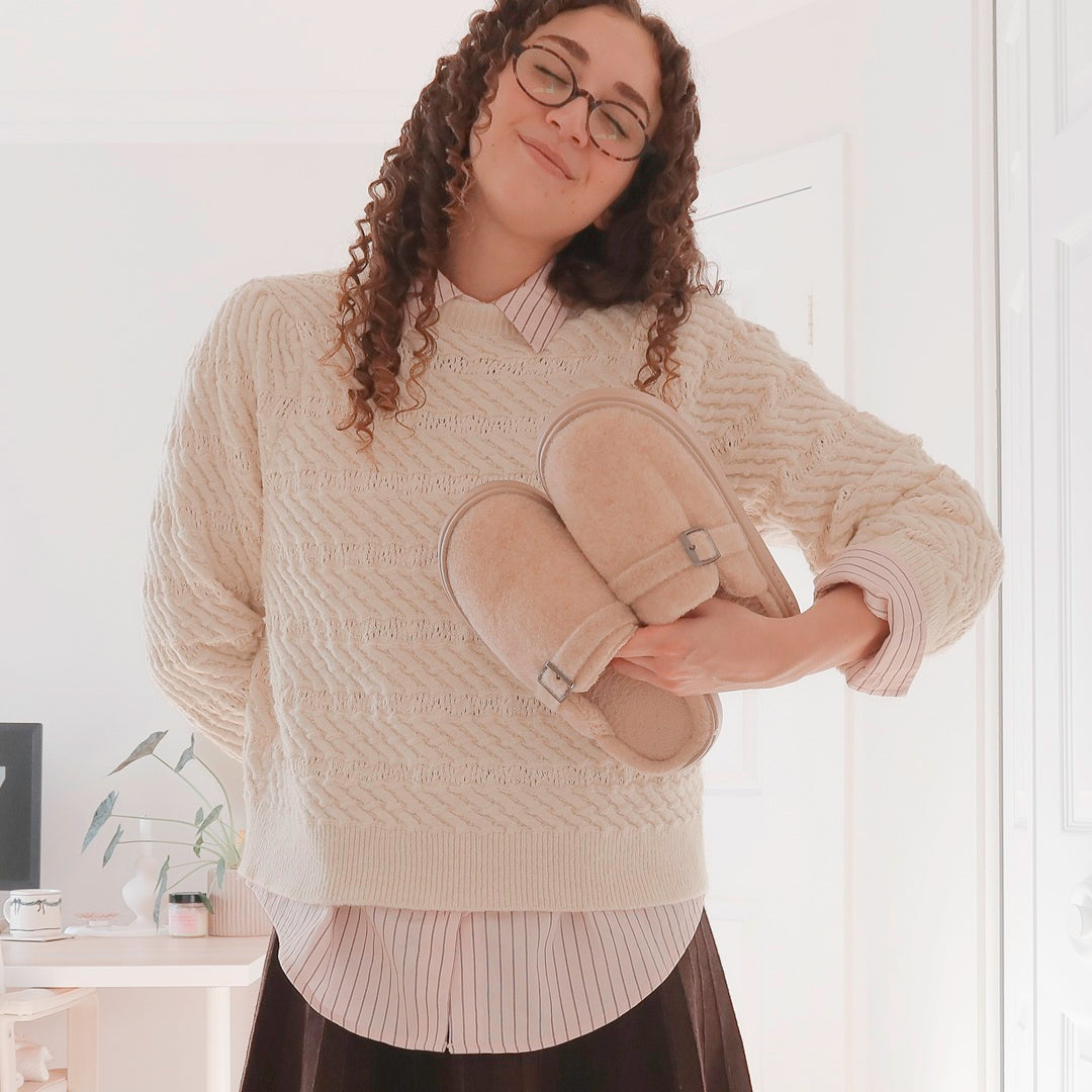 Ava Fuzzy Platform Slippers